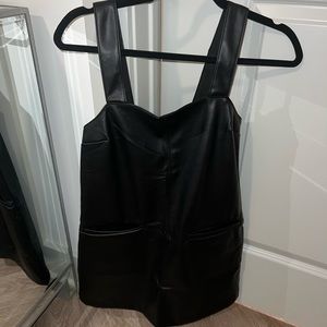 Abercombie & Fitch Vegan Leather Shirt mini dress